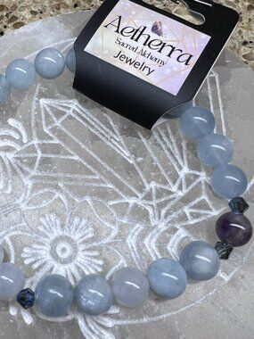 Aquamarine & Amethyst Vitality Bracelet
